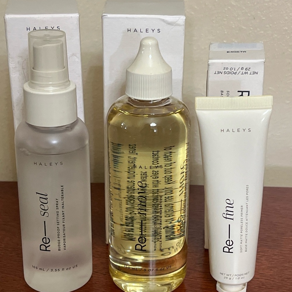 Haleys re- seal setting spray re-move cleansing oil re- fine primer lot bundle